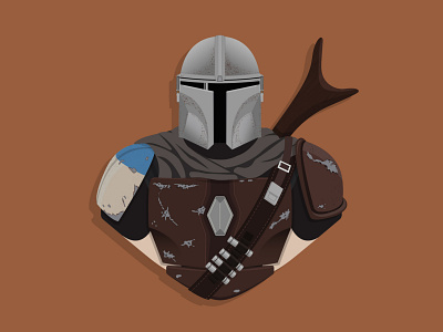 The Mandalorian character design disney fan art mandalorian minimalism starwars