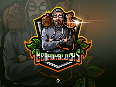 (SOLD) BEARDYBLOCKS adobe illustrator adobe photoshop design logo esports esports logo illustration mascot mascot design twitch logo youtube