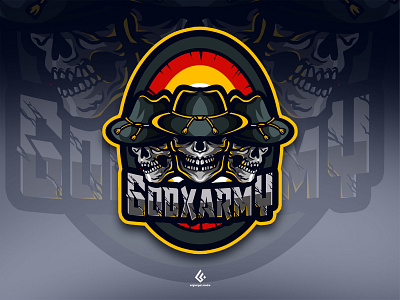 (SOLD) GODXARMY adobe illustrator adobe photoshop design design logo esports logo illustration mascot mascot design twitch logo youtube