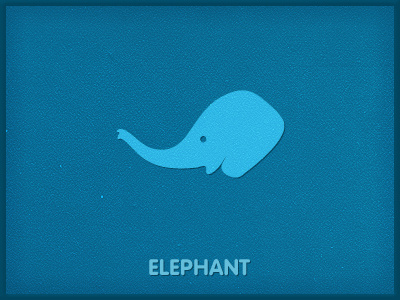 Elephant - logo blue elephant logo
