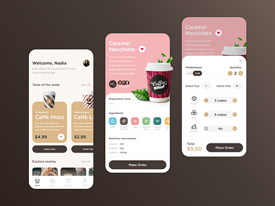 Coffee To Go app design by Vojislav Vitkovac on Dribbble