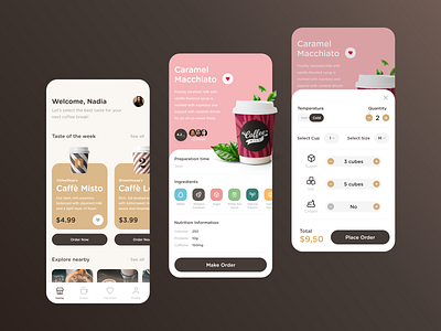 Coffee To Go app design app coffee interface ios iphone mobile order ui user experience ux
