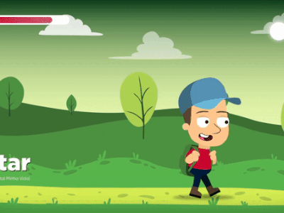 Motion Cuts 046 | MonkeyBusiness animation animation 2d animation after effects boy cycle fun green hat illustration motion motion design motion graphics walking