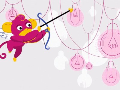 Motion Cuts 122 | MonkeyBusiness animation animation 2d animation after effects arrow bow cupid heart illustration love monkey motion motion design motion graphics pink valentine