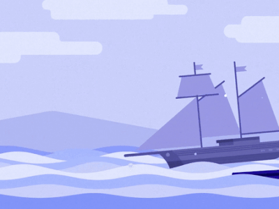 Motion Cuts 408 | MonkeyBusiness animation animation 2d animation after effects blue boat design illustration motion motion design motion graphics ocean race ship wave