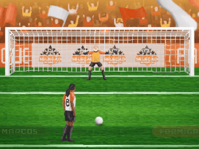 Motion Cuts 489 | MonkeyBusiness animated animation animation 2d animation after effects ball design formiga genesis goal goalkeeper illustration kick marcos motion motion design motion graphics nintendo penalty pixel art soccer