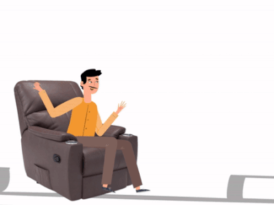 Motion Cuts 507 | MonkeyBusiness animation animation 2d animation after effects armchair chair character design forniture illustration motion motion design motion graphics sit sofa
