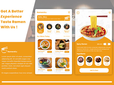 Ramen design graphic design ui