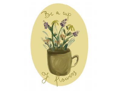 Cup of flowers