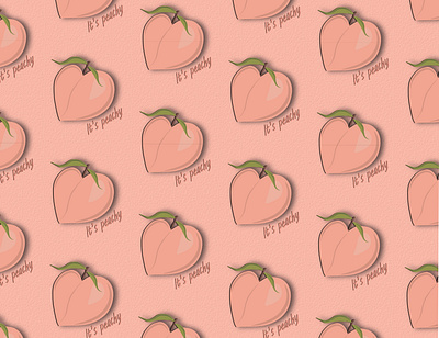 Peach Pattern illustrator pattern art pattern design peaches peachy