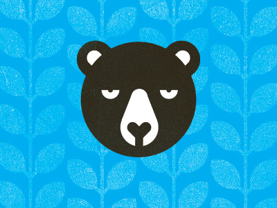 Bear animal bear floral geometric icon illustration leaves texture vector