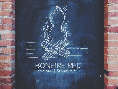 Bonfire bonfire chalk flames illustration lettering studio wood