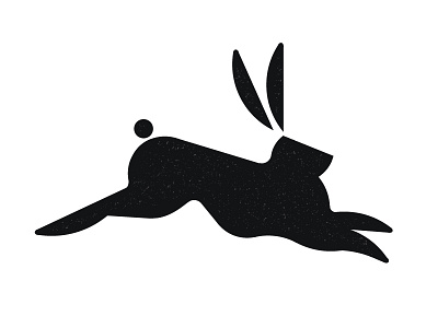 Fast as a hare animal bunny geometric identity logo minimal nature rabbit texture vector