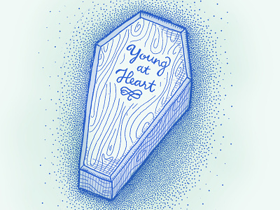 Forever Young coffin dots flourish forever illustration lettering texture wood young