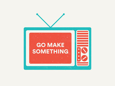 Go Make Something geometric illustration nostalgia retro tv vector