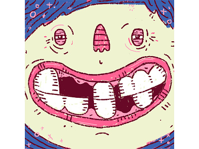 It's LIT cartoon creepy cute drunk eyes face illustration lit sleepy teeth texture typography