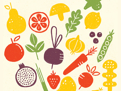 Fruits and Veggies fruits illustration iphone natural organic pattern texture vegetables veggies wallpaper