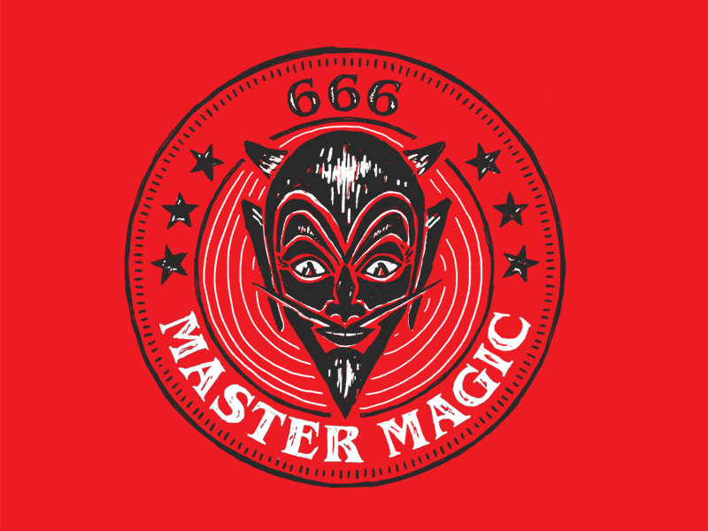 Master Magic badge devil halloween illustration texture token