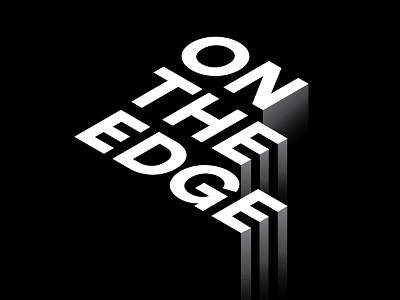 On The Edge branding geometric typography vector