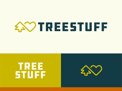 TreeStuff Reject heart icon identity logo logotype texture tree