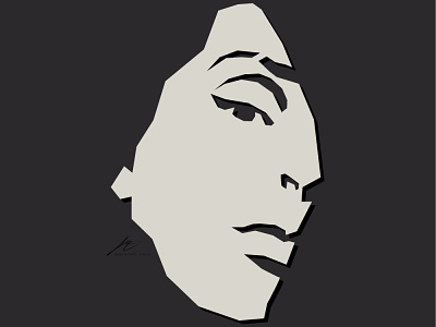 Tribute to... face female illustration vector