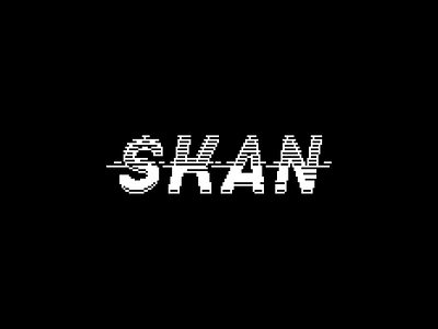 SKAN Label branding custom lettering custom letters id logo logo design logotype mark music pixel pixel art pixel logo recordings type design typography