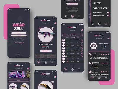 Mobile App CS:GO app design ui web