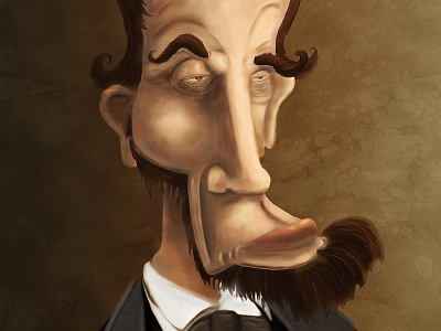 Abe Lincoln Caricature abe lincoln caricature drawing illustration painting pencil portrait president sketch usa