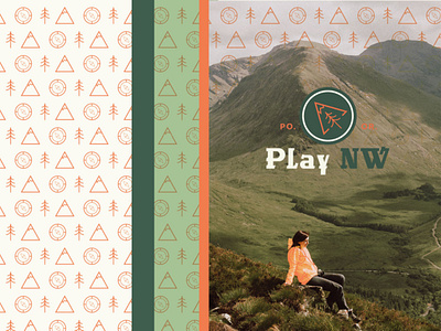 Play Northwest Branding brand design brand designer branding collage compass forest graphic design illustrator logo logo design mountains outdoor package package design packaging pine poster poster design