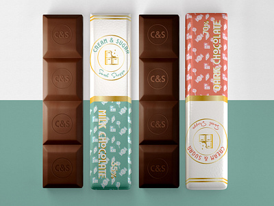 Cream & Sugar Chocolate brand design brand designer branding branding design chocolate graphic graphic design illustrator logo logo design logo designer merchandise package package design package designer packaging