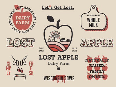 Lost Apple Dairy Farm Logo Explorations brand design brand designer branding branding design graphic design graphic designer logo logo design logo designer logodesign merchandise package package design package designer packaging
