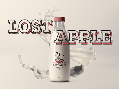 Lost Apple Dairy Farm Packaging advertise advertisement advertising brand design brand designer branding dairy graphic graphic design logo logo design logo designer merchandise milk package package design package designer packaging packaging design poster