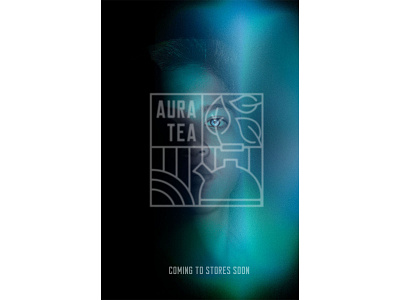 Aura Tea Poster advertisement aura brand design brand designer branding design cafe graphic design logo logo design logo designer model package package design package designer photography photoshop poster poster design tea