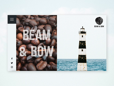 Beam and Bow - Landing Page adobe xd animation brand design branding coffee coffee shop graphic design illustration logo logo designer product design ui ui design uiux ux ux design web design