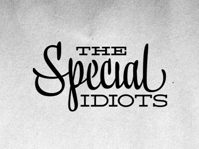 The Special Idiots black deming lost type sketch typography white