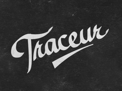 Traceur 3 black hand drawn sketch typography white