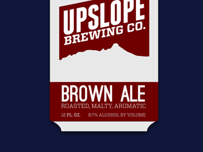 Upslope beer boulder can typography upslope