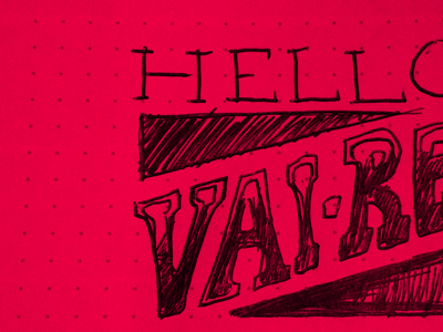 hell vai-r sketch typography