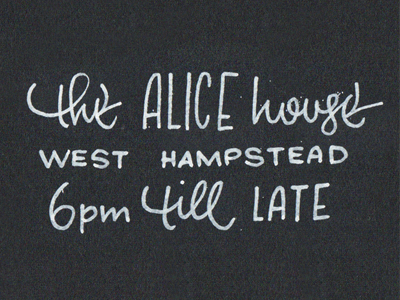 The Alice House jones lettering yzlt