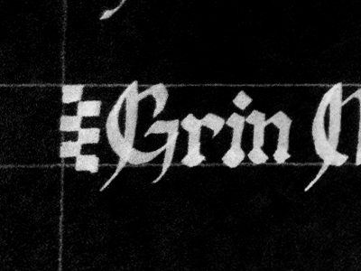 Grin M blackletter calligraphy practice