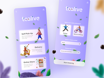 Tealive | UI Redesign app food food delivery graphic design interface malaysia mobile redesign tealive ui ui design uidesign uiux visual design