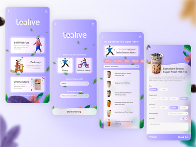Tealive | UI Redesign app food delivery graphic design interface malaysia mobile mobile app tealive ui uidesign uiux visual design