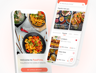 FoodTime | UI Redesign app application food food delivery foodtime graphic design interface malaysia mobile app redesign ui ui design ui ux uiux visual design