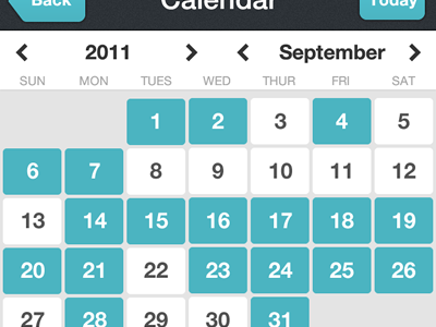 Day One iPhone Calendar