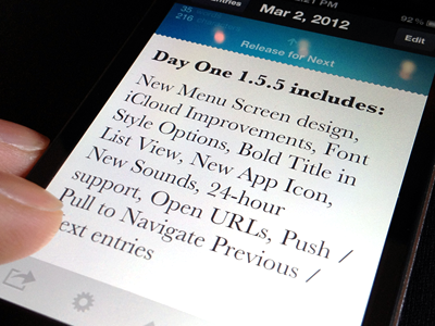 Day One iOS 1.5.5 Update