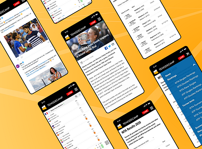 Mobile version - tennis website mobile design mobile ui responsive design sport website tennis ui design