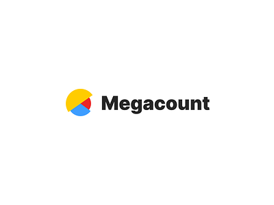 Logo // Megacount branding camera chart diagram eye flat logo marketing piechart vector
