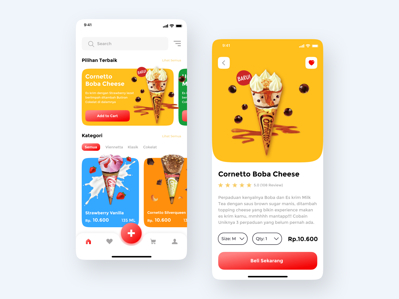 The Ice Cream mobile app design by Stranger Studio on Dribbble