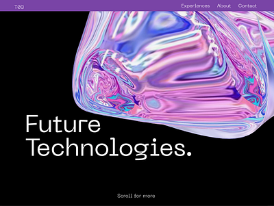 Future technologies ai animation clean ui dark ui futuristic gradient invision iridescent prototype purple structure technology testimonials web web design