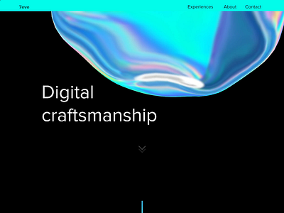 Digital craftsmanship animation clean ui dark ui design font futuristic gradient holographic inspiration iridescent prototype web design